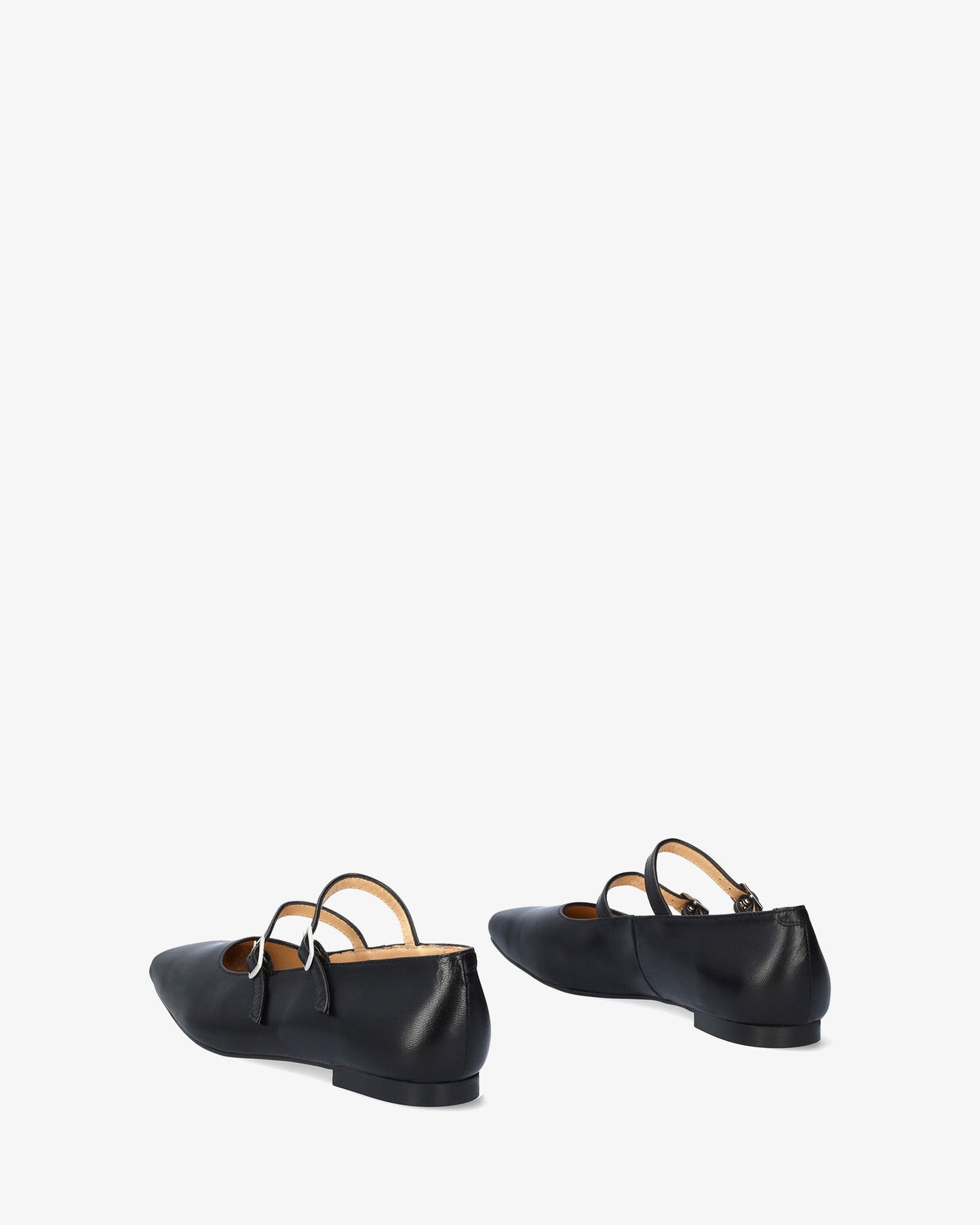 Bailarina plana en piel negro