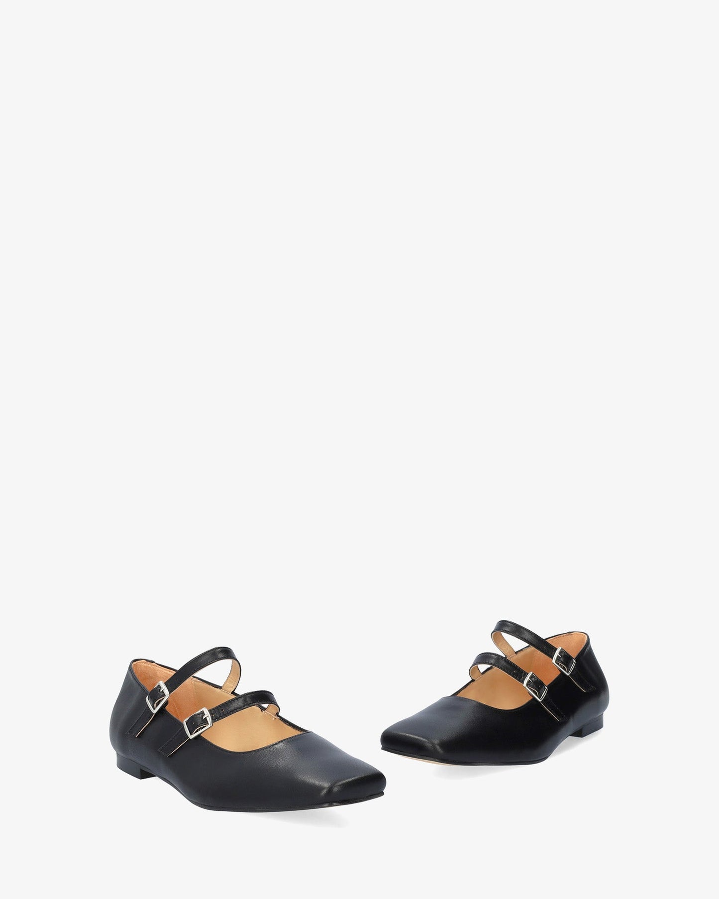 Bailarina plana en piel negro