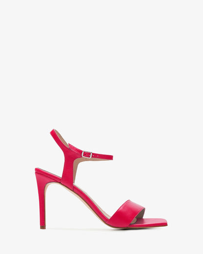 Sandalias de piel fucsia