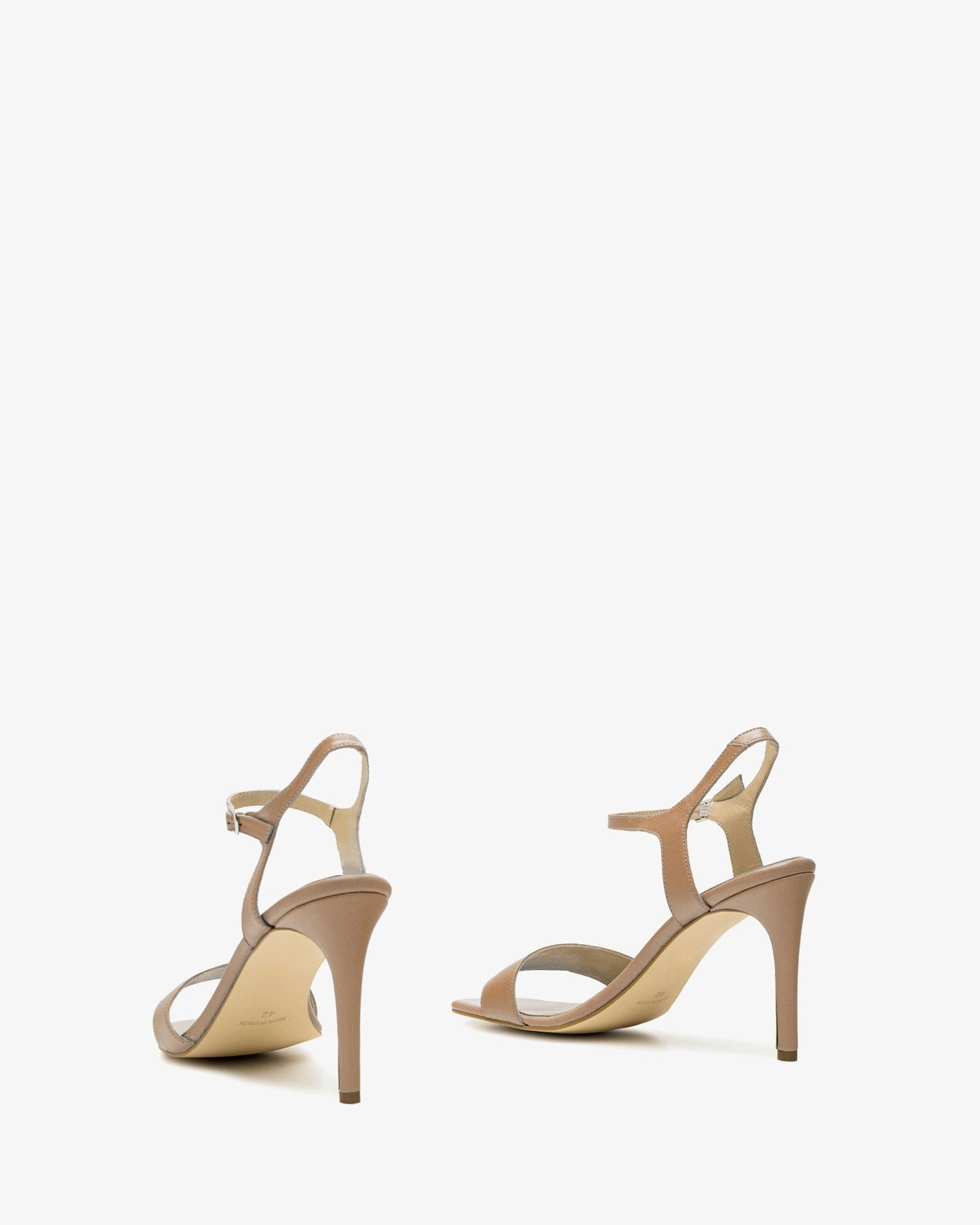 Sandalias de piel nude
