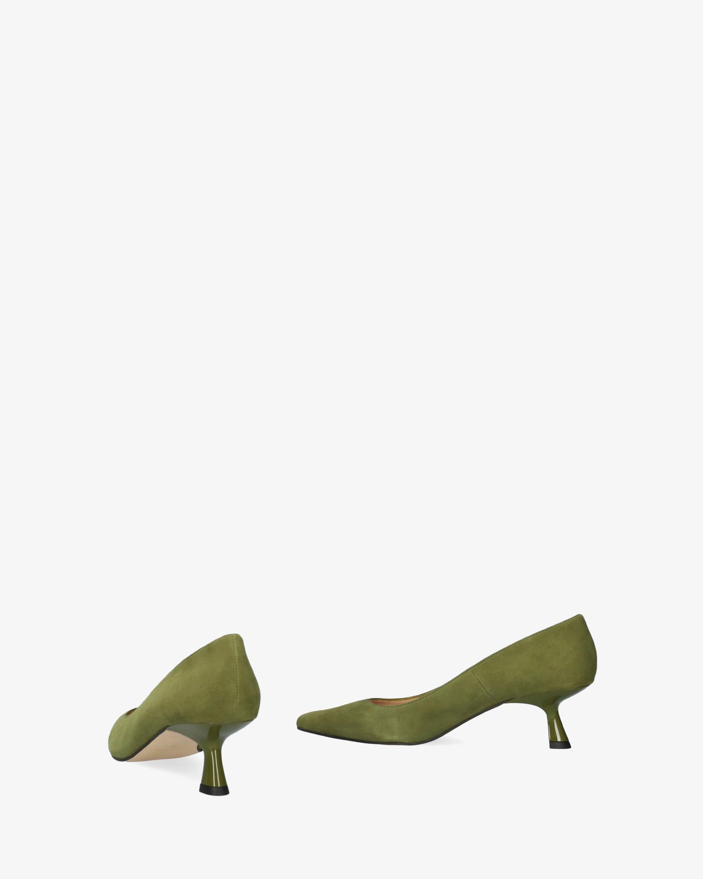 Zapato de tacón en ante kaki