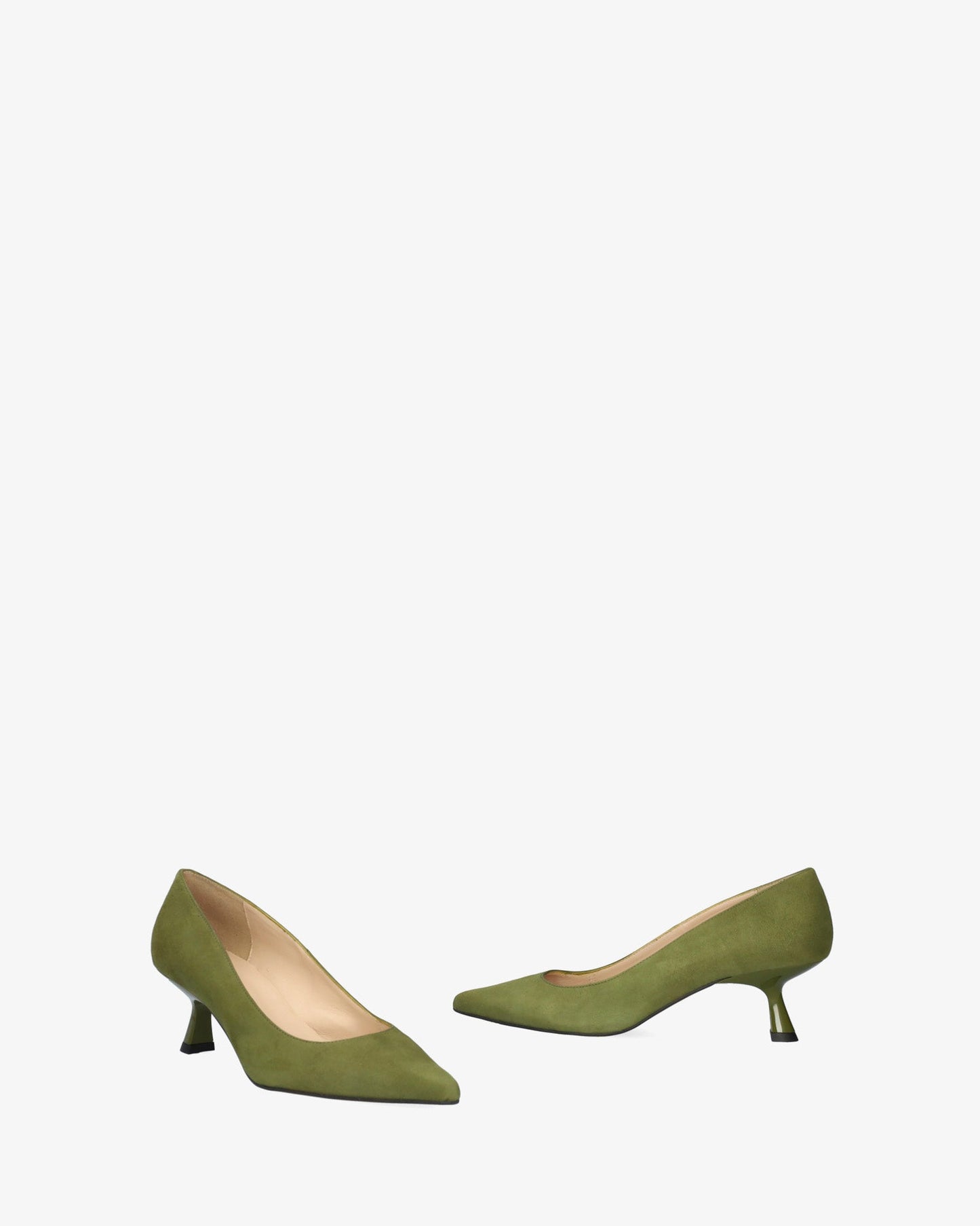 Zapato de tacón en ante kaki