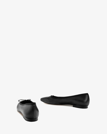 Bailarina plana en piel negro