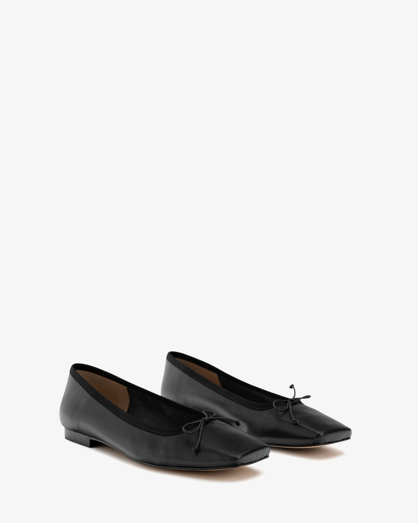 Bailarina plana en piel negro