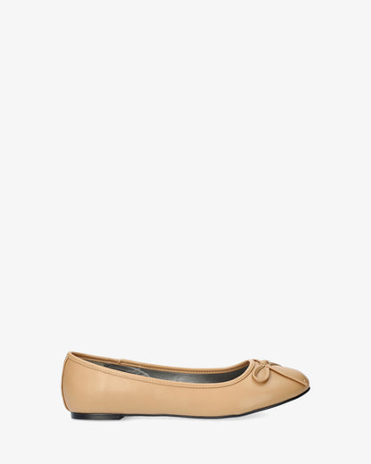Classic soft beige ballerina flats