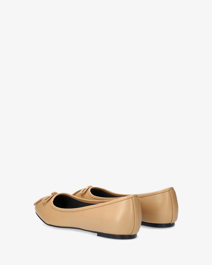 Classic soft beige ballerina flats