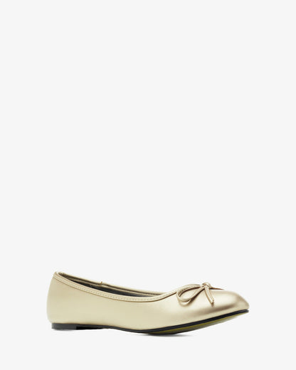 Classic soft gold ballerina flats