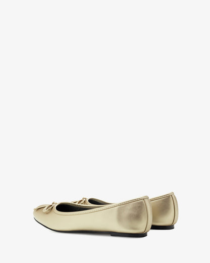 Classic soft gold ballerina flats