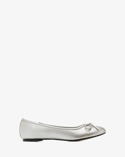 Classic soft silver ballerina flats