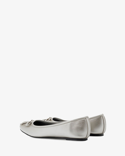 Classic soft silver ballerina flats