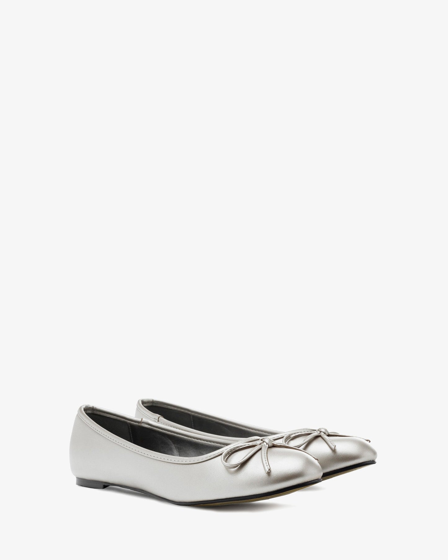Classic soft silver ballerina flats