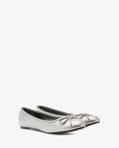 Classic soft silver ballerina flats