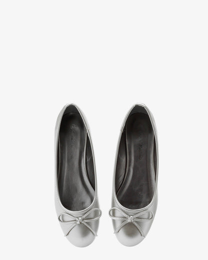 Classic soft silver ballerina flats