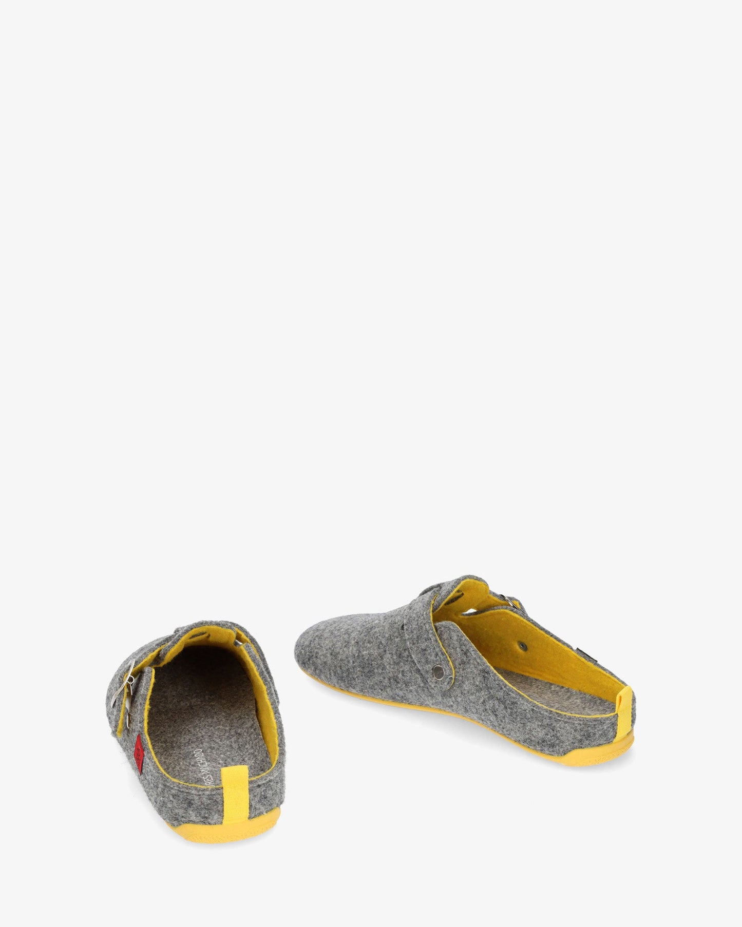Zapatillas de estar por casa con hebilla unisex y tejido fieltro gris